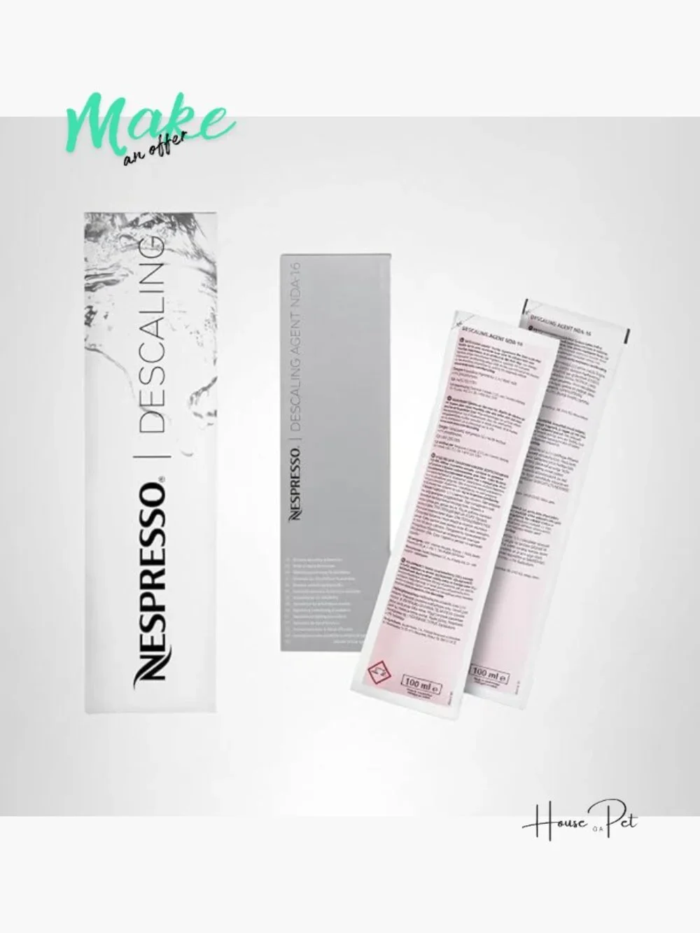 Descaling Kit Solution Compatible with Nespresso Machines 2 Pack
